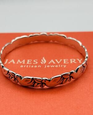 HTF James Avery Retired Sterling Silver Dove/Bird In Flight Eternity Bracelet 7"